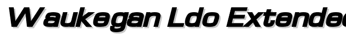 Waukegan LDO Extended Black Oblique font
